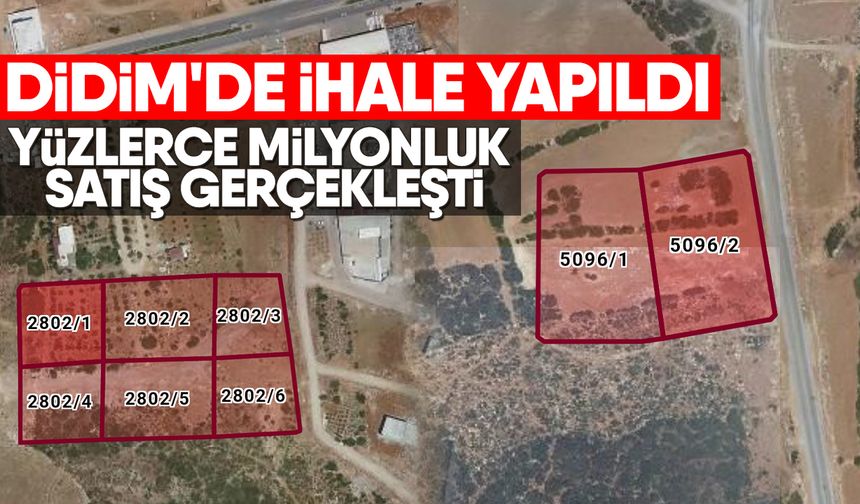 Didim'de ihale yapıldı: Yüzlerce milyonluk satış gerçekleşti