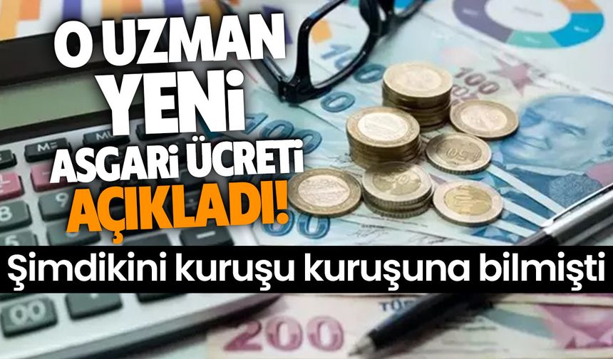 O uzman yeni asgari ücreti açıkladı! Şimdikini kuruşu kuruşuna bilmişti