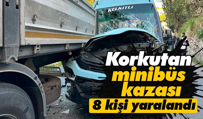 Korkutan minibüs kazası! 8 kişi yaralandı