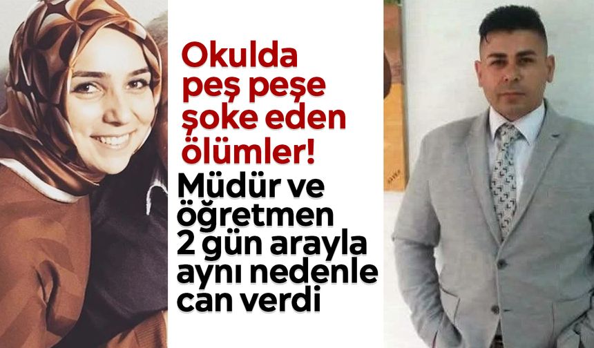 Okulda peş peşe şoke eden ölümler! Müdür ve öğretmen 2 gün arayla aynı nedenle can verdi