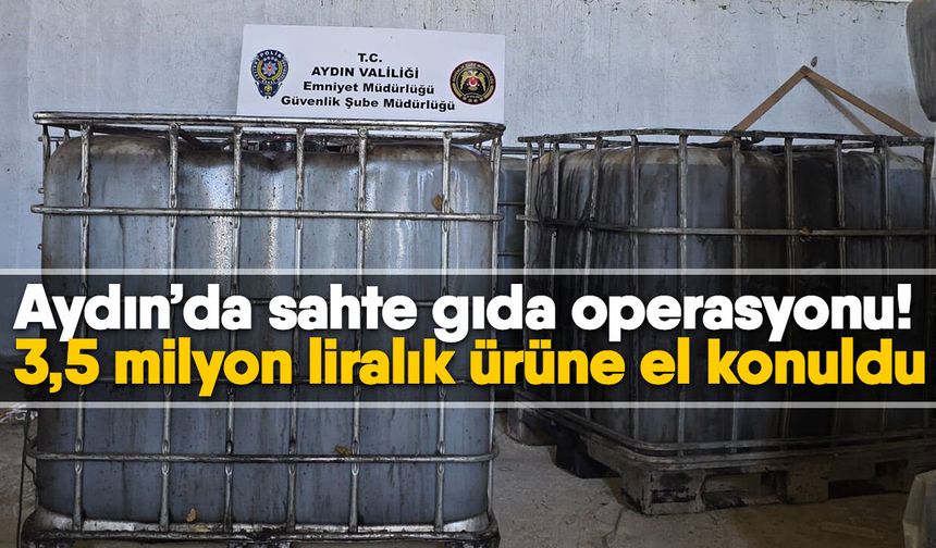 Aydın’da sahte gıda operasyonu! 3,5 milyon liralık ürüne el konuldu