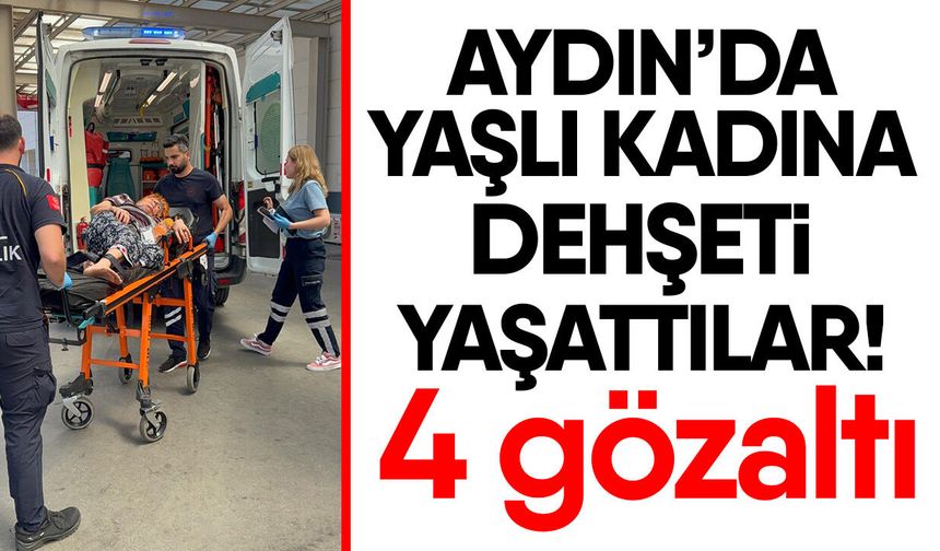 Aydın’da yaşlı kadına dehşeti yaşattılar! 4 gözaltı