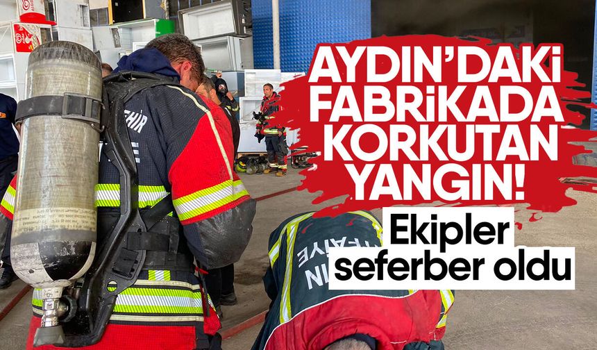 Aydın’daki fabrikada korkutan yangın! Ekipler seferber oldu