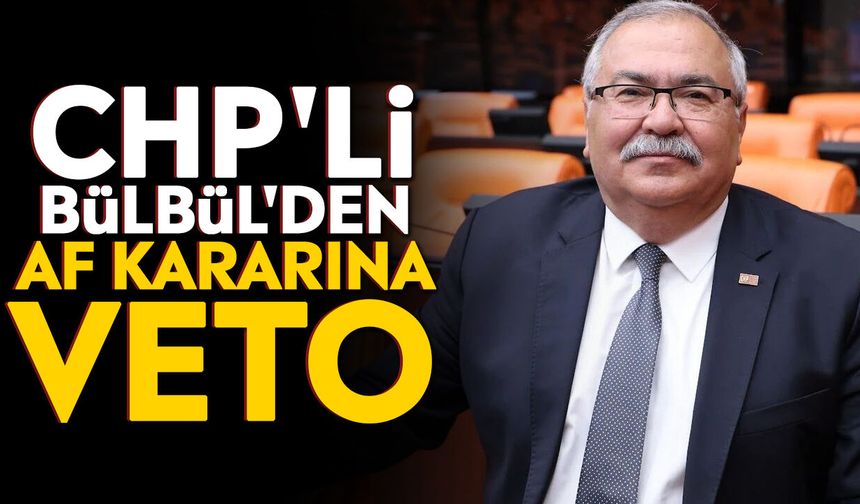 CHP'li Bülbül'den af kararına veto