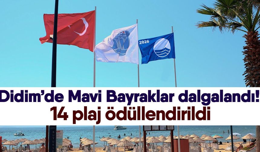 Didim’de Mavi Bayraklar dalgalandı! 14 plaj ödüllendirildi