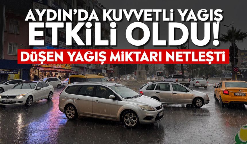 Aydın’da kuvvetli yağış etkili oldu! Düşen yağış miktarı netleşti