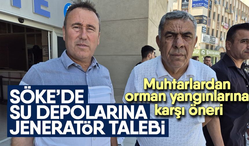 Söke’de su depolarına jeneratör talebi