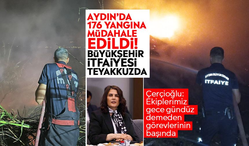 Aydın’da 176 yangına müdahale edildi! Büyükşehir itfaiyesi teyakkuzda