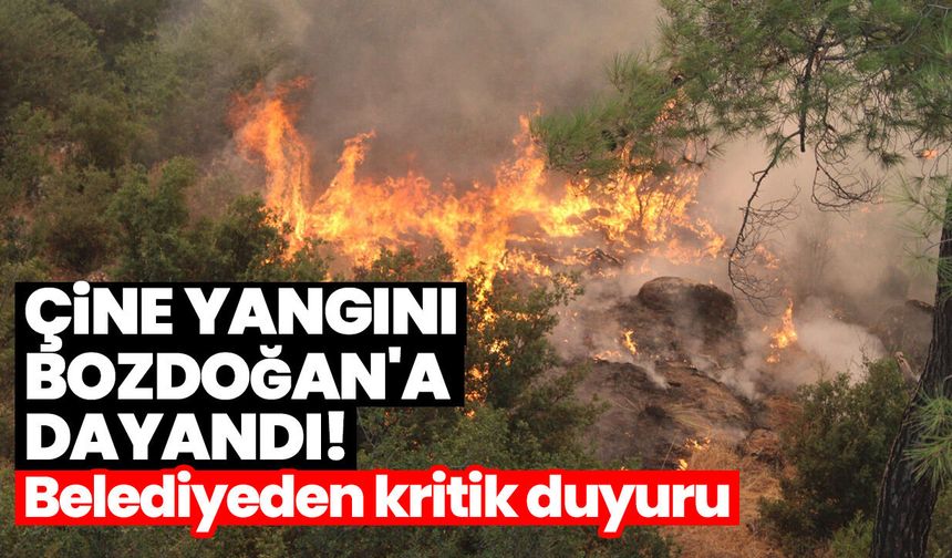 Çine yangını Bozdoğan'a dayandı! Belediyeden kritik duyuru