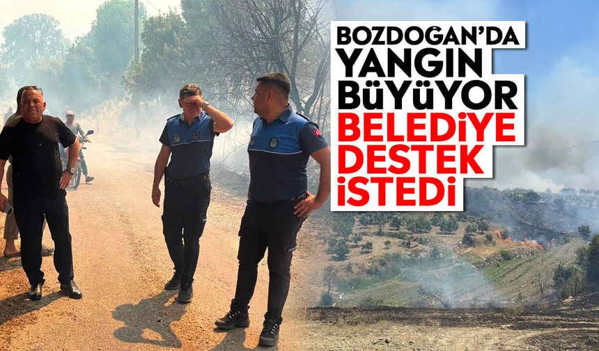 Bozdoğan’da yangın büyüyor: Belediye destek istedi