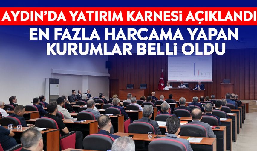 Aydın’da yatırım karnesi açıklandı: En fazla harcama yapan kurumlar belli oldu