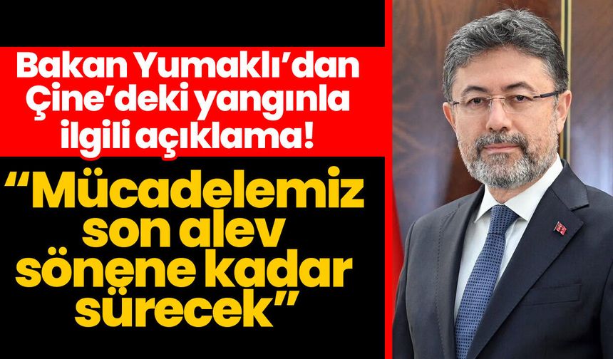 Bakan Yumaklı’dan Çine’deki yangınla ilgili açıklama! “Mücadelemiz son alev sönene kadar sürecek”