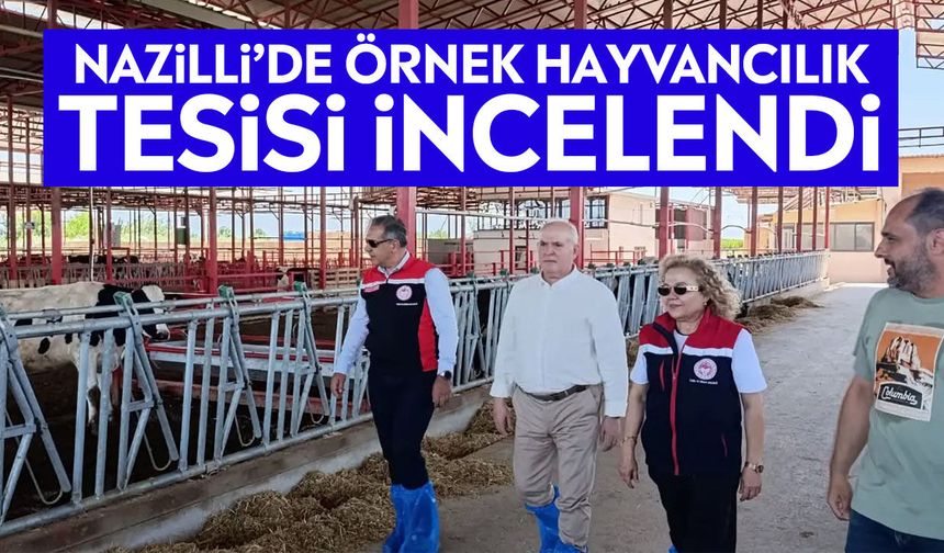 Nazilli’de örnek hayvancılık tesisi incelendi