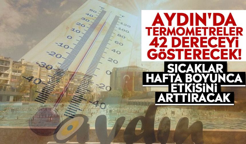 Aydın'da termometreler 42 dereceyi gösterecek! Sıcaklar hafta boyunca etkisini arttıracak
