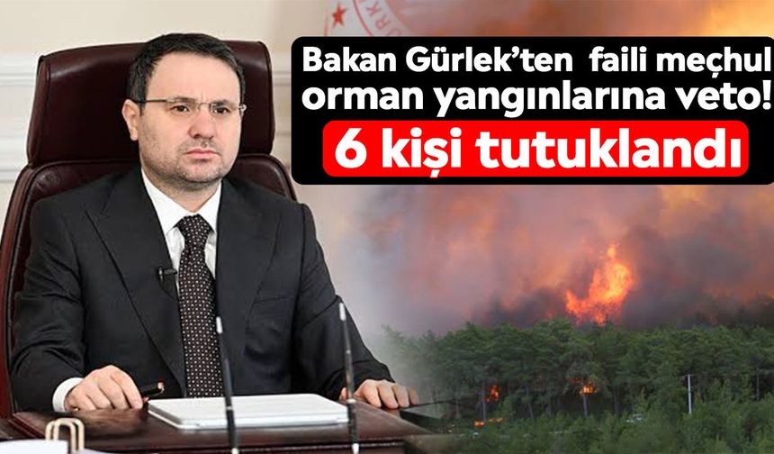 Bakan Gürlek’ten faili meçhul orman yangınlarına veto! 6 kişi tutuklandı