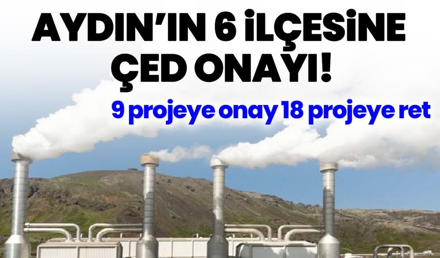 Aydın’ın 6 ilçesine ÇED onayı! 9 projeye onay 18 projeye ret