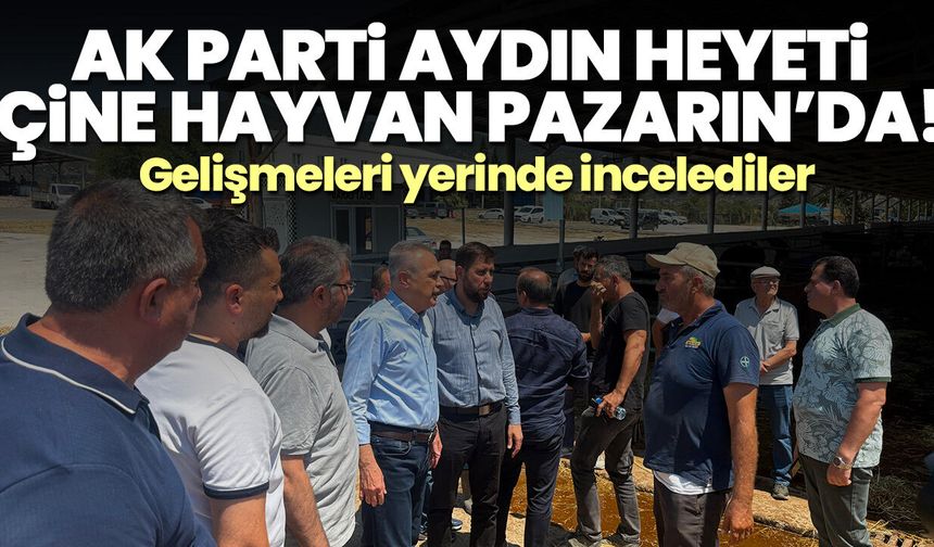 AK Parti Aydın Heyeti Çine Hayvan Pazarın’da! Gelişmeleri yerinde incelediler