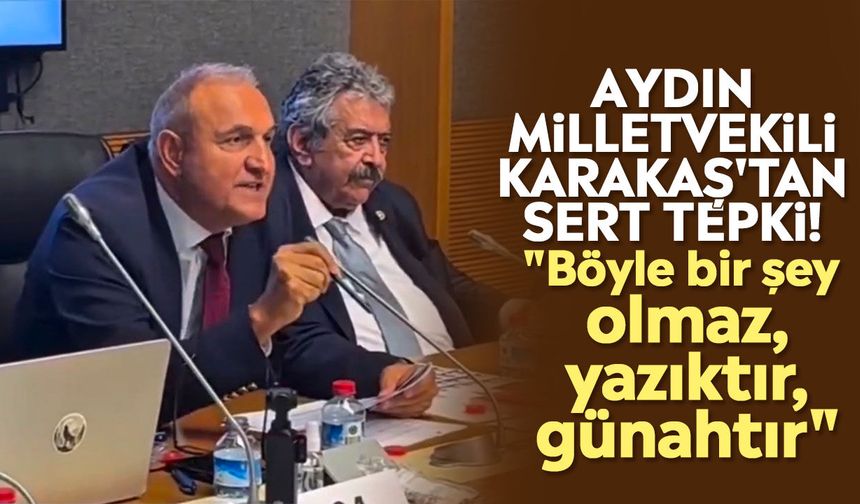 Aydın Milletvekili Karakaş'tan sert tepki! "Böyle bir şey olmaz, yazıktır, günahtır"