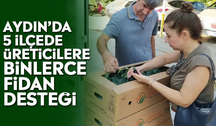 Aydın’da 5 ilçede üreticilere binlerce fidan desteği