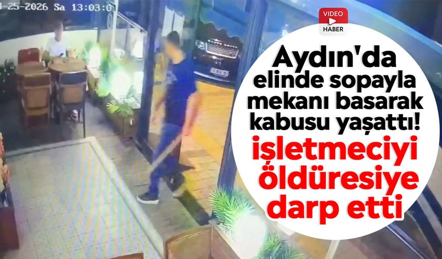Aydın'da elinde sopayla mekanı basarak kabusu yaşattı! İşletmeciyi öldüresiye darp etti