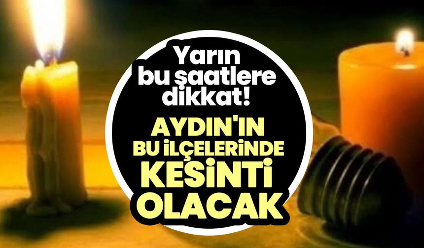 Yarın bu saatlere dikkat! Aydın'ın bu ilçelerinde kesinti olacak