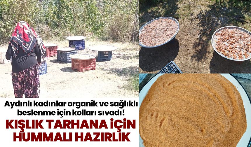 Aydınlı kadınlar organik ve sağlıklı beslenme için kolları sıvadı! Kışlık tarhana için hummalı hazırlık