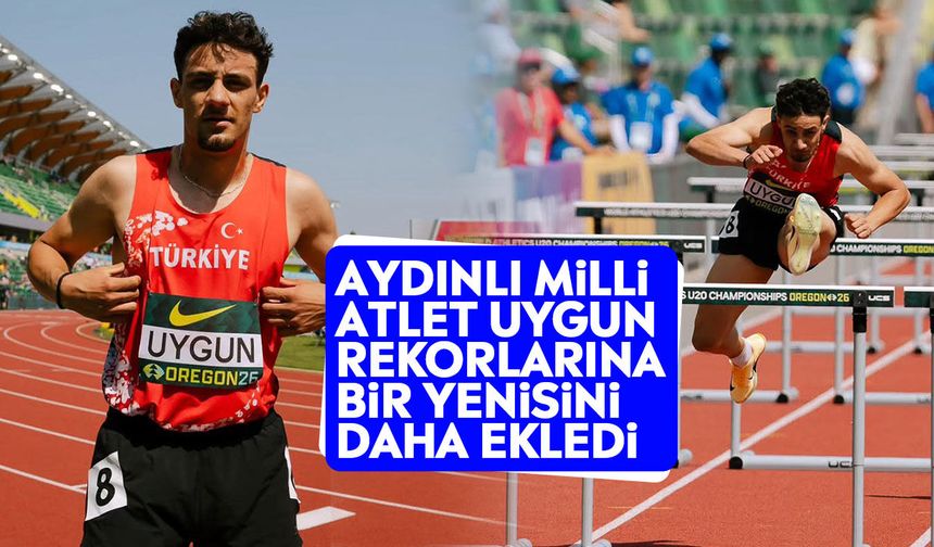 Aydınlı milli atlet Uygun rekorlarına bir yenisini daha ekledi