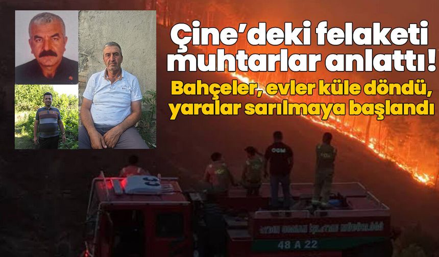 Çine’deki felaketi muhtarlar anlattı! Bahçeler, evler küle döndü, yaralar sarılmaya başlandı