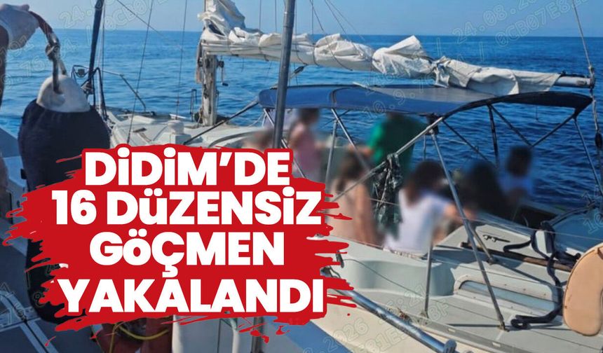 Didim’de 16 düzensiz göçmen yakalandı