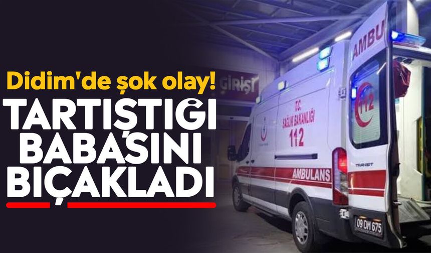 Didim'de şok olay! Tartıştığı babasını bıçakladı
