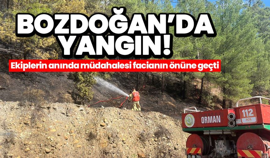 Bozdoğan’da yangın! Ekiplerin anında müdahalesi facianın önüne geçti