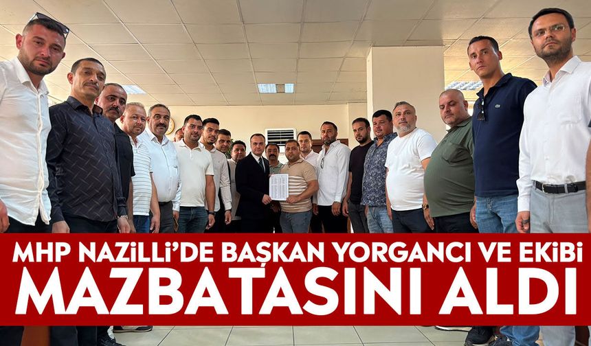 MHP Nazilli’de Başkan Yorgancı ve ekibi mazbatasını aldı