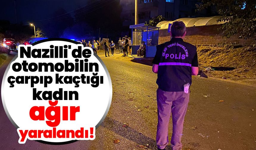 Nazilli'de otomobilin çarpıp kaçtığı kadın ağır yaralandı!
