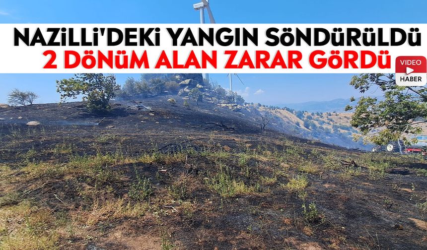 Nazilli'deki yangın söndürüldü: 2 dönüm alan zarar gördü