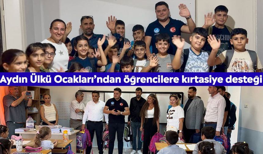 Ülkü Ocakları Aydın’dan öğrencilere kırtasiye desteği