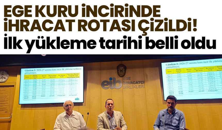 Ege Kuru İncirinde ihracat rotası çizildi! İlk yükleme tarihi belli oldu