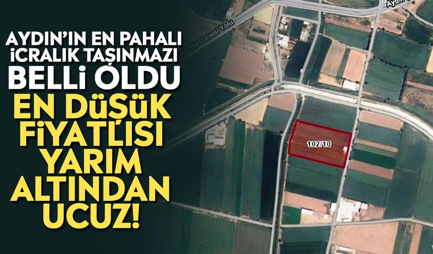 Aydın’ın en pahalı icralık taşınmazı belli oldu: En düşük fiyatlısı yarım altından ucuz!