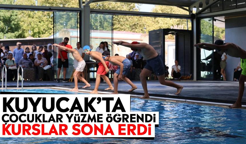Kuyucak’ta çocuklar yüzme öğrendi: Kurslar sona erdi