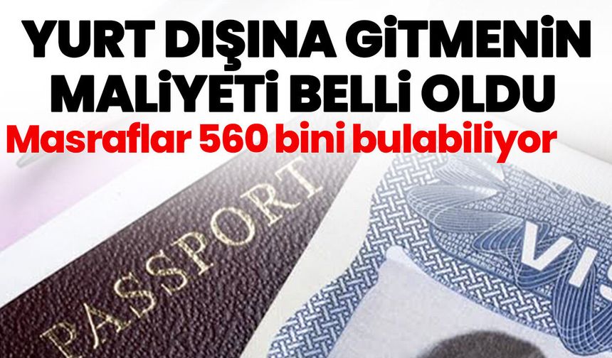 Yurt dışına gitmenin maliyeti belli oldu! Masraflar 560 bini bulabiliyor